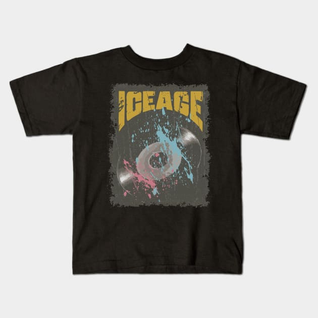 Iceage Vintage Vynil Kids T-Shirt by K.P.L.D.S.G.N